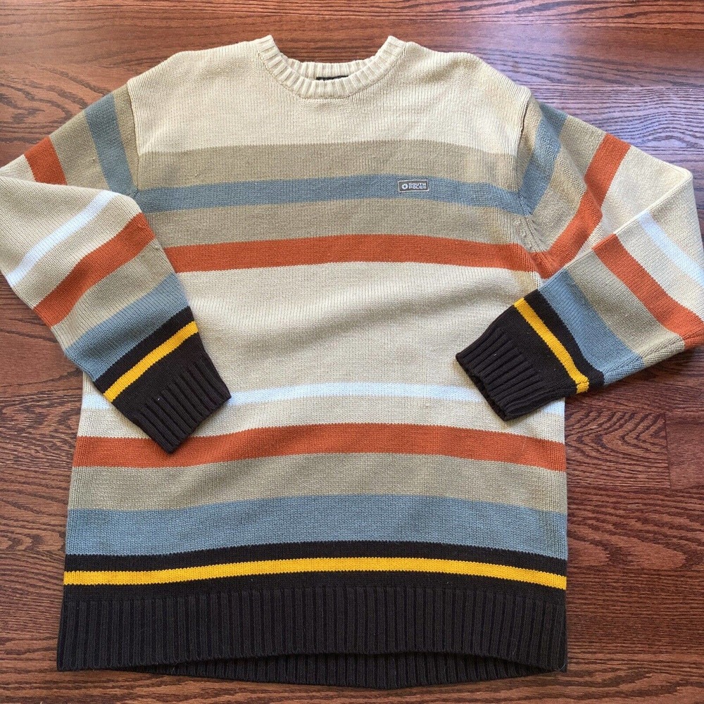 VTG 90's Men's Heavy Multi Color Stripes Sweater by Southpole Size Medium